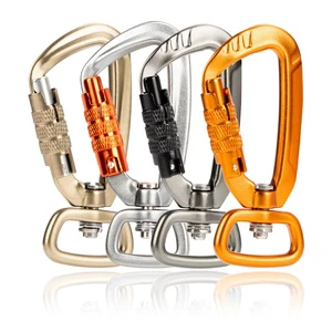 4KN Aluminum Custom Carabiner Clip For Dog Leash Swivel Dog Carabiner Snap Hooks For Pets, Camping, Backpack, Keychain Clip