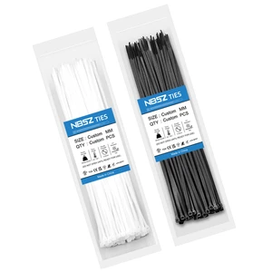 Custom Size Color Nylon Cable Ties Strong Self-Locking Zip Ties for Cables Simple Design DIY