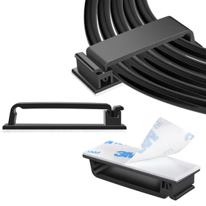 XZH-40 Nylon Backed Nylon Cable Clips - 100-Pack Adhesive Mounts For Secure Electrical Cable Management