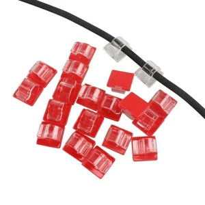 Factory Self-adhesive Plastic Desktop Cable Clips Anti-slip Strips Cable Management Buckles Organizing Power Cables Clamp