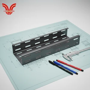 HUAPENG Industrial Perforated Cable Tray Fire Prevention Treatment Ventilation Cable Carbon Steel Slotted Cable Tray
