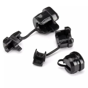Nylon 66 4K-4 UL94V-2 Flame Retardant Strain Relief Bushing Complete Power Cord Buckle Black/White Plastic Cable Clamp Wire Clip