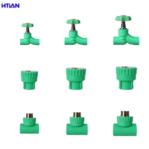 Various Green PPR Plumbing Fittings and Pipes