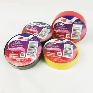 Original 3M 1600, Colorful Electrical Insulating Tape, 18mm X 20m, 0.15mm Thick, Lead-Free Waterproof Flame Retardant PVC Tape