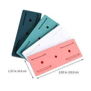 12pcs Wall Mounts Adhesive Socket Fixers Punch Free Plug-in Socket Fixing Holders for Home Office