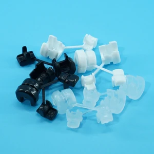 Power Cord Clips Cable Sleeves Case Mounting Clips Plastic Cable Clips 4K-Transparent/White/Black Prevents Slipping & Damage
