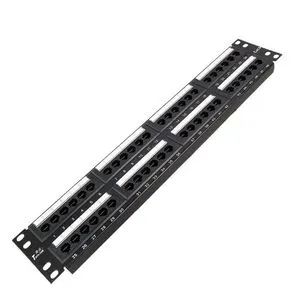 19 Inch 2U Cat6 48 Port Krone Patch Panel with Printing