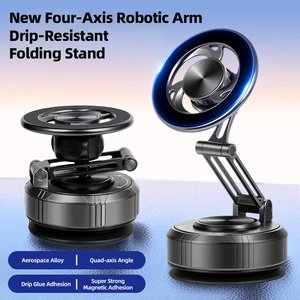 360 Degree Rotation Desktop Vacuum Suction Phone Holder Universal Vacuum Adjustable Long Arm Suction Magnetic Phone Holder