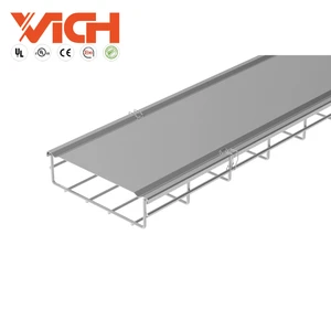 Self-Locking Cover and End Cap for Wire Mesh Cable Tray, Dustproof, Fire-Resistant, High-Quality Protective Lid for Cable Tray