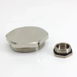 Blind Hole Cover Nickel Plated Brass Stop Socket for Cable Gland Hexagonal Screw Cover End Cap