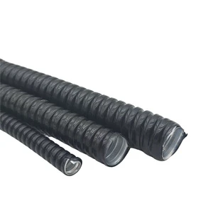 Square Lock Waterproof Liquid Tight PVC Coated Galvanized Steel Cable Corrugated Flexible Conduit Fittings Conduits Accessories