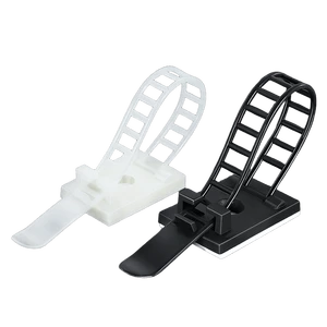 HOOYU Tie Bases Mount Wire Organizer Clip Self Adhesive Line Fixing Cable Clamps Suction Positioning Sucker Cable Tie Holder