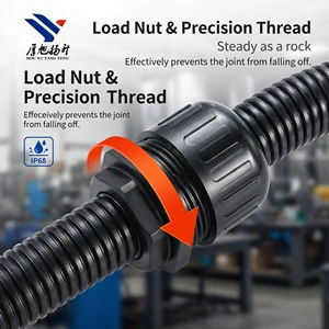 PG21 Waterproof Connector for Outdoor Cable Entry, IP68 Plastic Conduit Fitting with Anti-Lock Slot
