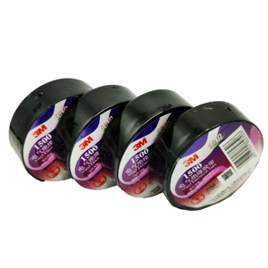 3M1500 High Quality Pressure Sensitive Waterproof Masking Insulating Tape Vinyl Electric Lead-free Black
