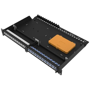 1U 24 Port SC Fiber Optic Patch Panel FCP2-24 Black for FTTH Use Cold Rolled Steel 30 Year Warranty