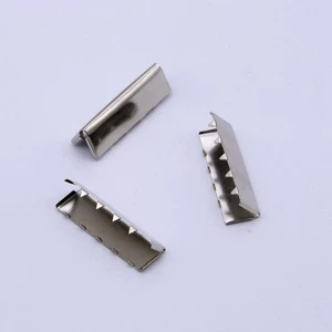 Custom Clamping Cap End Tips Custom Metal Tip Belt Cord End Clips