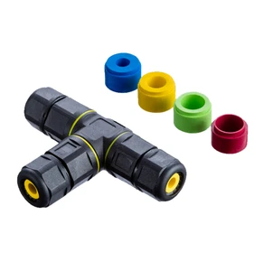 IP68 Waterproof PVC Outdoor Screw-in T Shape Cable Joiner to Cable Wire Solution PGT2 Circular Connectors 6-10A 300V 1.0-2.0mm