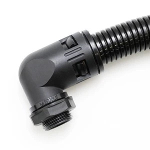 Cable Gland Right Angle Elbow Flexible Pipes Corrugated Pipe Joints Plastic Elbow Pipe Fitting Corrugated Conduit Connector