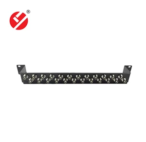 LIYUAN 19'' 1U 24 Port BNC Patch Panel Black for Networking Model LY-PP-BNC02-24P China
