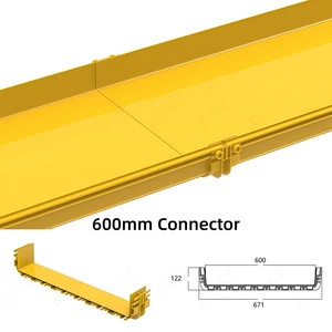 Connector of 600mm Fiber Cable Tray Straight Line Connection Accessory