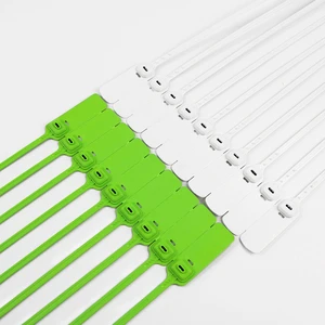 Customized Logo 350mm Nylon Self-Locking Cable Ties with Serial Number Tamper-Evident Disposable Security Container Seal