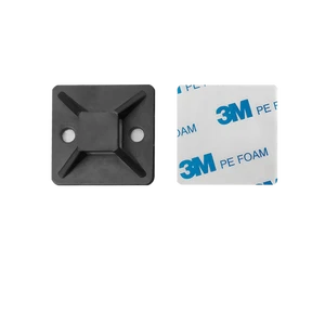WANDU HS-101 Cable Tie Mount 21*21MM Self-Adhesive Pad 100pcs/bag Black Cable Tie Adhesive Mount 100pcs/bag