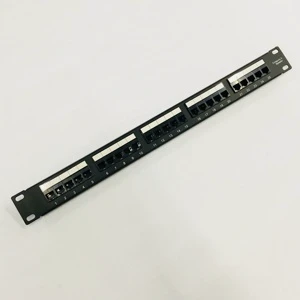 19 Inch 1U 25 Port Cat3 RJ11 Patch Panel 25Ports RJ11 Voice Patch Panel With 8P4C Telephone Keystone Jack