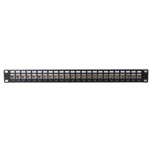 Wholesale 24 Port RJ45 Cat6a Patch Panel Network Wiring Metal Patch Panel FTP Cat6a RJ45 Patch Panel