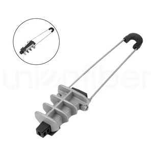 FTTH Anchor Clamp Series Fiber Optic Drop Cable Support Tensioner Dead End Wedge Type Aluminum Alloy Plastic UV Protected