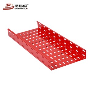 300 X 50 mm Cable Support Systems Manufacturer Red Anti-corrosion Electric Perforated Cable Trays