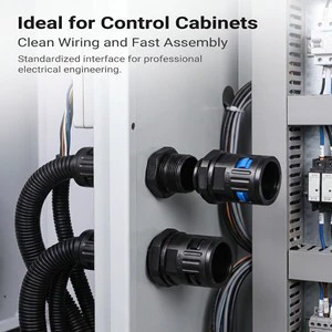 Solar Push in Connector for AD Corrugated Conduit, Quick Lock Cable Gland M