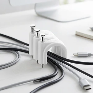 Hot Selling 9mm R-Type Cable Clips Steel Nail Plastic Ladder Wall Wire Rope Fastener 2.5*22 Cable Management Tool
