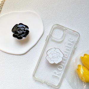 Rose Flower Support with High-end Electroplated Metal Desktop Adhesive-mounted Stable Back Support Finger Ring Buckle