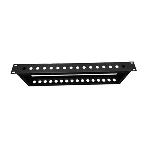1U BNC Connector 16 Port CATV Patch Panel with Dust Cover DIMAN Brand Black Galvanized Sheet Telecom Use