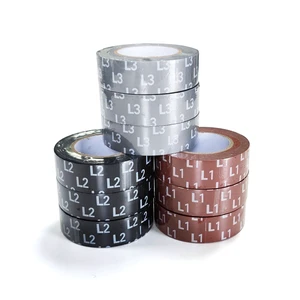 High voltage Flame retardant Custom printing design logo PVC electrical insulation tape for electric cable wire wrap