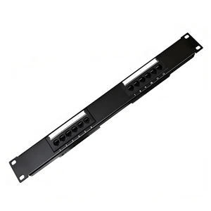 Patch Panel 12 Port 19 Inch Rack Mount UTP Unshielded Cat6 /Cat5e Network for Data Center Server Rack Cable Management 1U Height