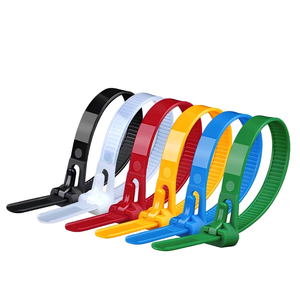 Ningfei NFP Custom Nylon 66 Heavy Duty Black Reusable Self-Locking Cable Ties 200mm 4.8mm for Electrical Cables
