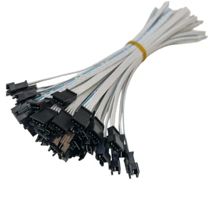 Custom Length White Flat Ribbon Extension Cable Dual Row Black Housing Connector Electronic Equipment Wire Harness