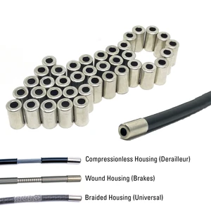 Aluminum Alloy Ferrule Bicycle Cable Housing Ferrules 4mm/5mm Outer Cable Housing Bike End Caps