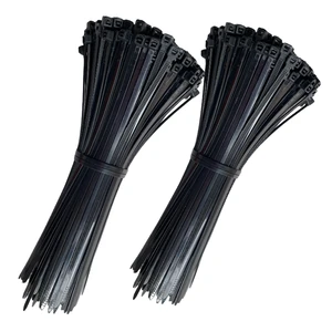 For TST-150M Black PA66 Self-Locking Nylon Cable Ties for Type21 Certified Custom Logo 150mm Length 8.2kg Tensile Strength