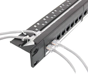 19-Inch 1U Rack Mount CAT6/CAT5E/CAT6A UTP Rj45 Telecom Parts Patch Panel 24 Port/48 Port CAT6/CAT5E/CAT6A Patch Panel