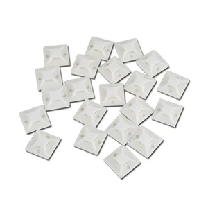 Nylon Cable Tie and Adhesive Tape Mount Cable Holder Fixture Secure Telecom Parts for Cable Management