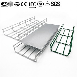 Industrial Grade Wire Mesh Cable Tray Galvanized Cable Basket Tray for Power Cable Support System