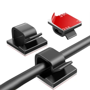 Self Adhesive Cable Management Clips Wire Cable Organizer Strong Cord Clips Wire Holders for Office Car and Home