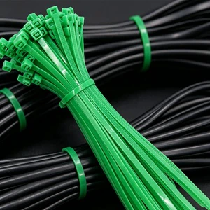 Factory Direct Sale Self-Locking Nylon 66 Cable Ties 3*100mm Green Color At Cheap Stock Price