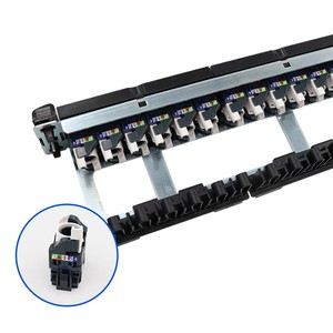 19 Inch Removable Module Patch Panel with 24 Ports Cat6 Network Distribution Frame Telecom Parts