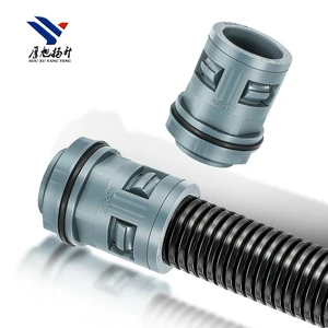 Nylon Flexible Straight Quick Corrugated Conduit Connector Coupling Cable Glands Adaptor for Corrugated Tube