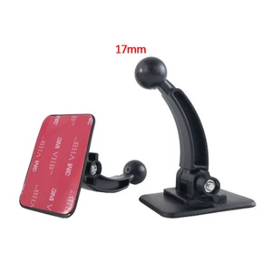 180 Degree Adjustable Adhesive 17mm Ball Head Mount Bracket for Car Dashboard Windshield Wireless Charger Magnetic Phone Holder