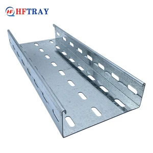 Industrial Metal Steel Fireproof Powder Coated Galvanized Perforated Electrical Channel Cable Tray Trunking For Cable Laying