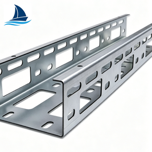 Industrial Construction Cable Management Tray Galvanized Steel Perforated Floor Cable Tray for Heavy Duty Cables Cable Laying